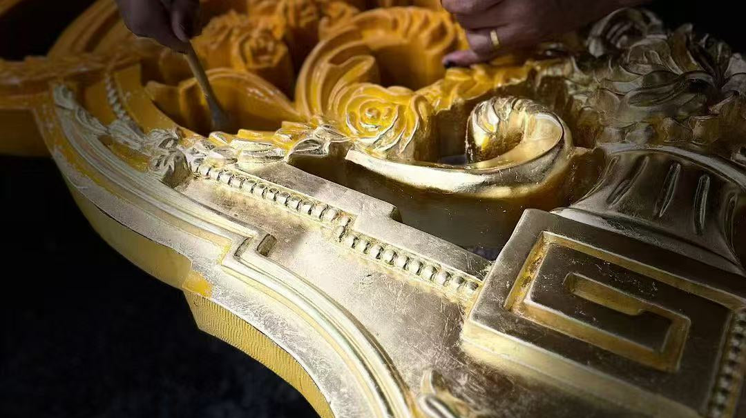 Inside Our Luxury French Furniture Factory: The Art of Hand Painting & Gold Leaf Craftsmanship - RITONG HOME Furnishing