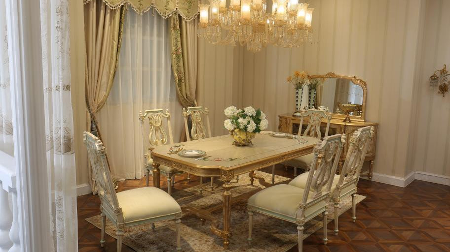 Luxury Dining Room Chairs: French Style for Luxury Dining Set by Ritong Furnishing - RITONG HOME Furnishing