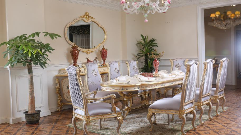 Luxury Dining Table: Coordinate with French Bed for Whole-Home French Style by Ritong Furnishing - RITONG HOME Furnishing