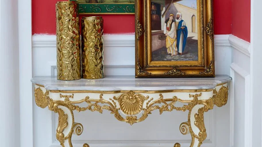 Ritong Furnishing: French Furniture Table Console - Customize Your Gold Console Table - RITONG HOME Furnishing