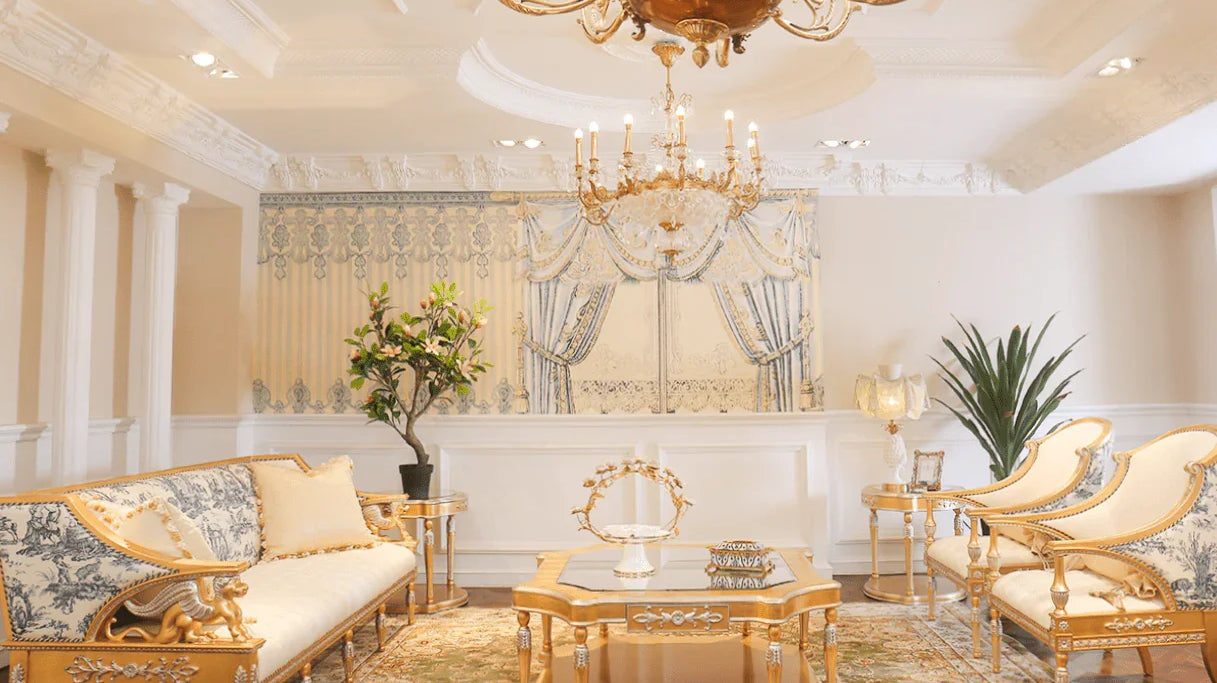 Sofa and Armchair Set for a French Salon - RITONG HOME Furnishing