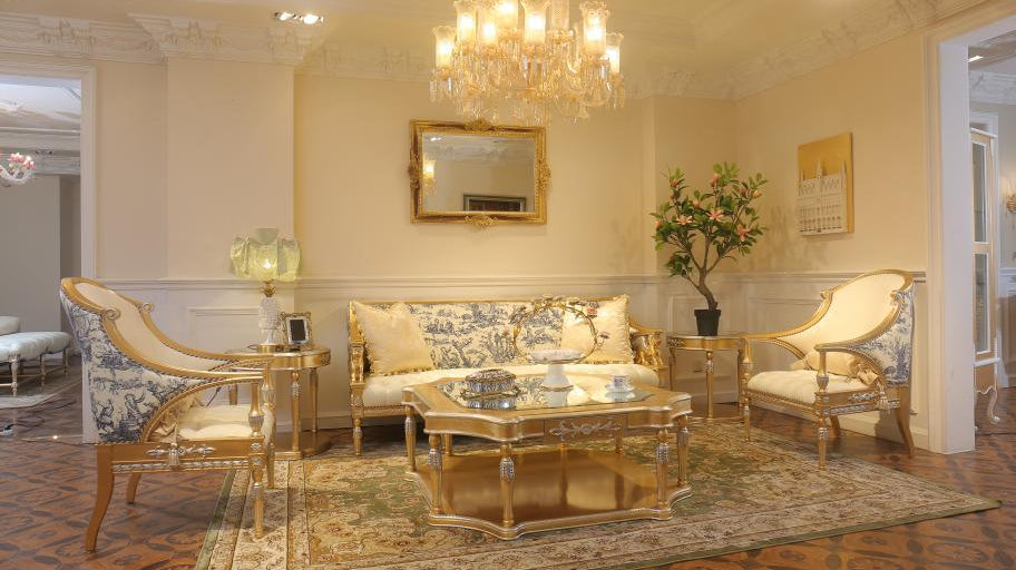 White Couch: French White Sofa with Matching Lounge Chaise by Ritong Furnishing - RITONG HOME Furnishing