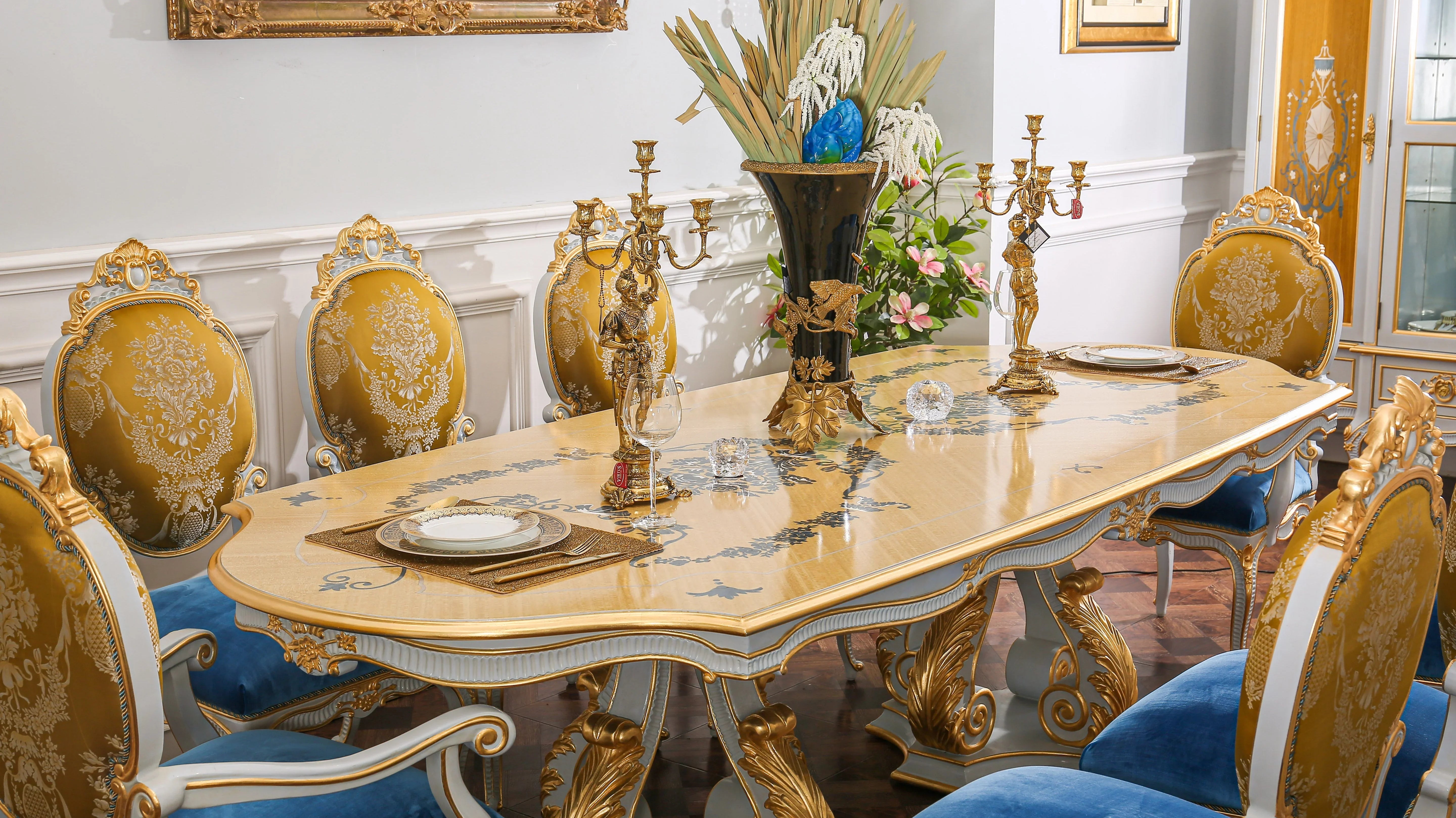 Wood Dining Table: French Wooden Dining Table Set for High End Furniture by Ritong Furnishing - RITONG HOME Furnishing