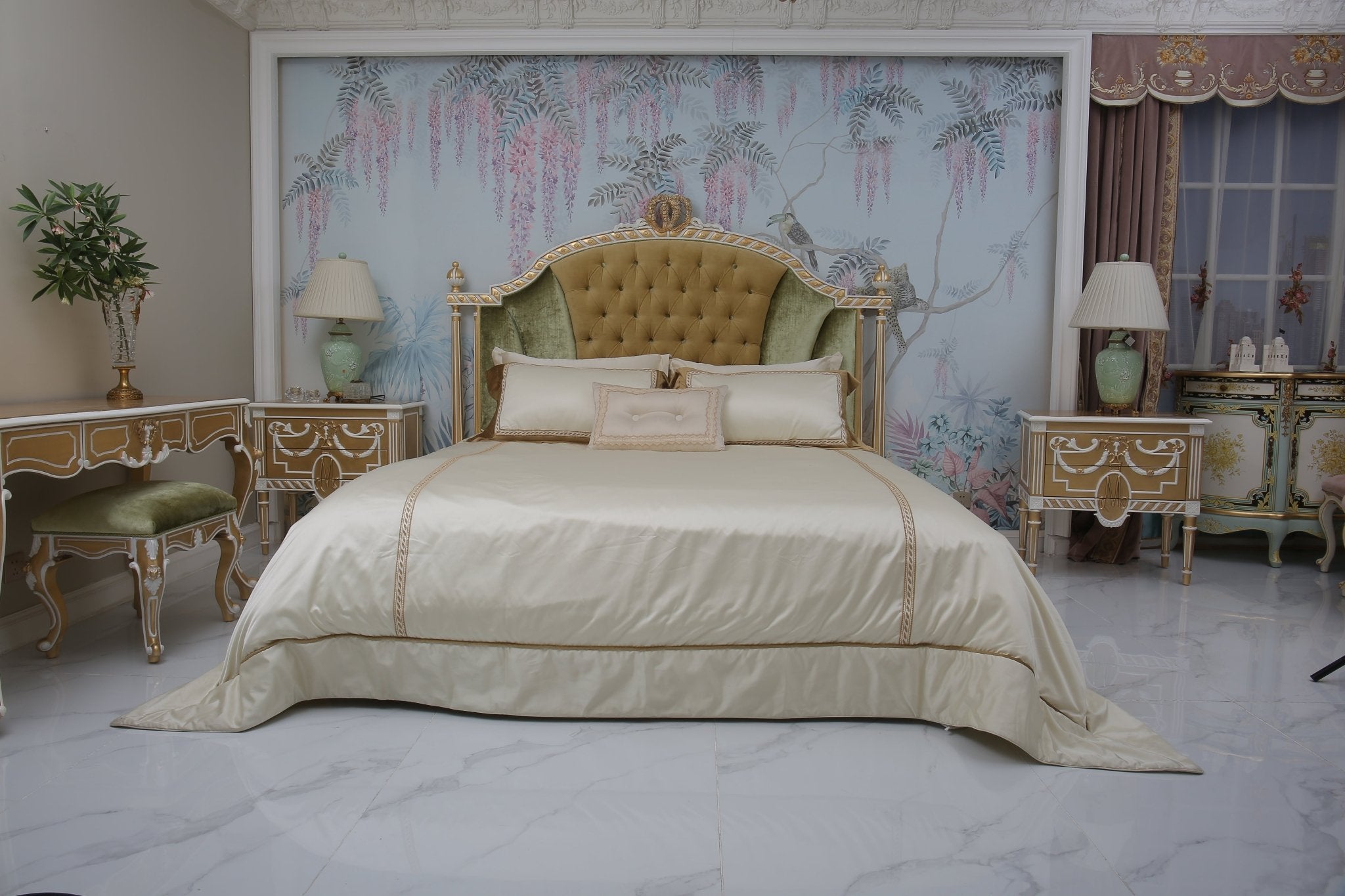 French Bed B - 087 - RITONG HOME Furnishing