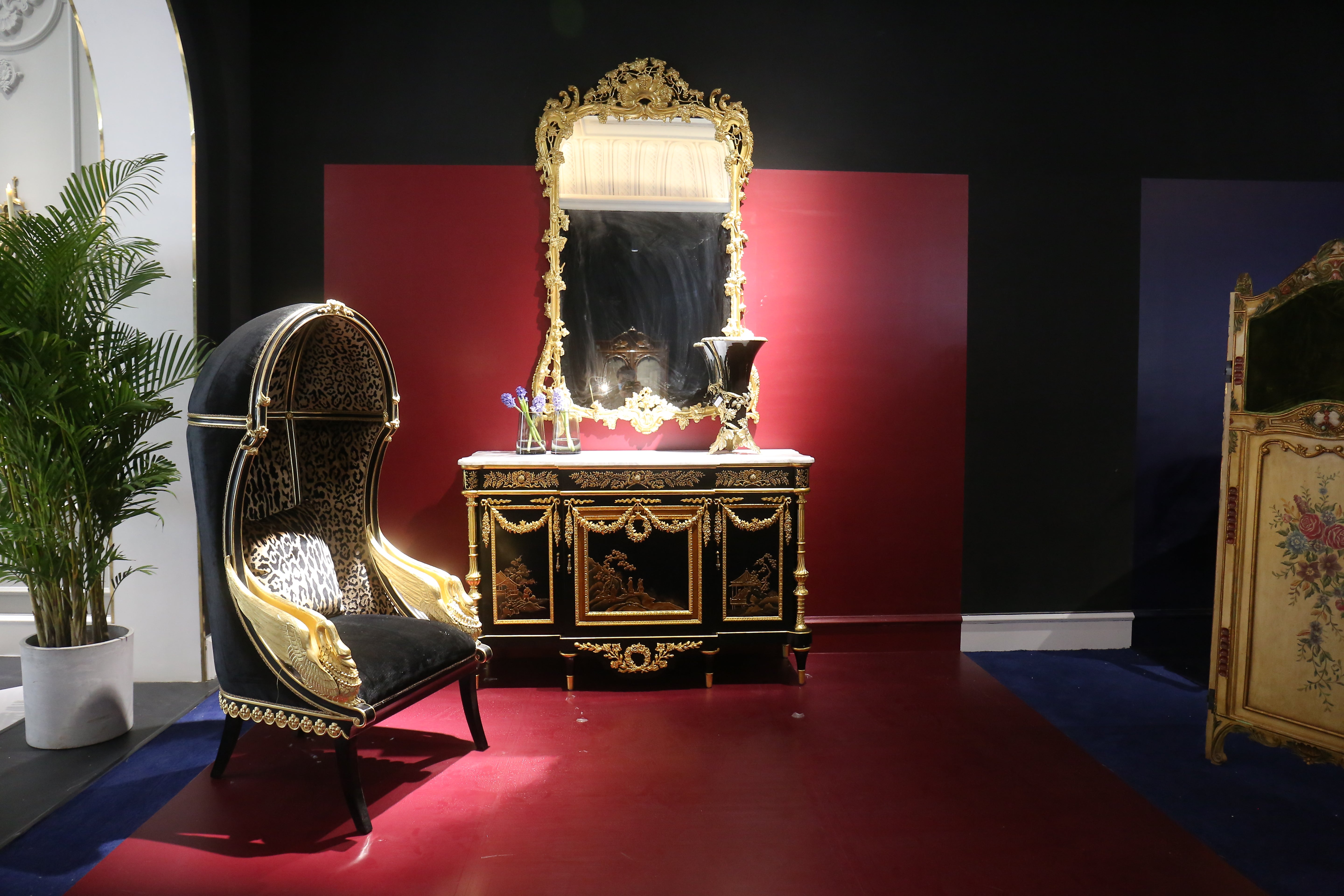 Black Sideboard: French Black Sideboard Cabinet & Luxury Storage Furniture - RITONG HOME Furnishing