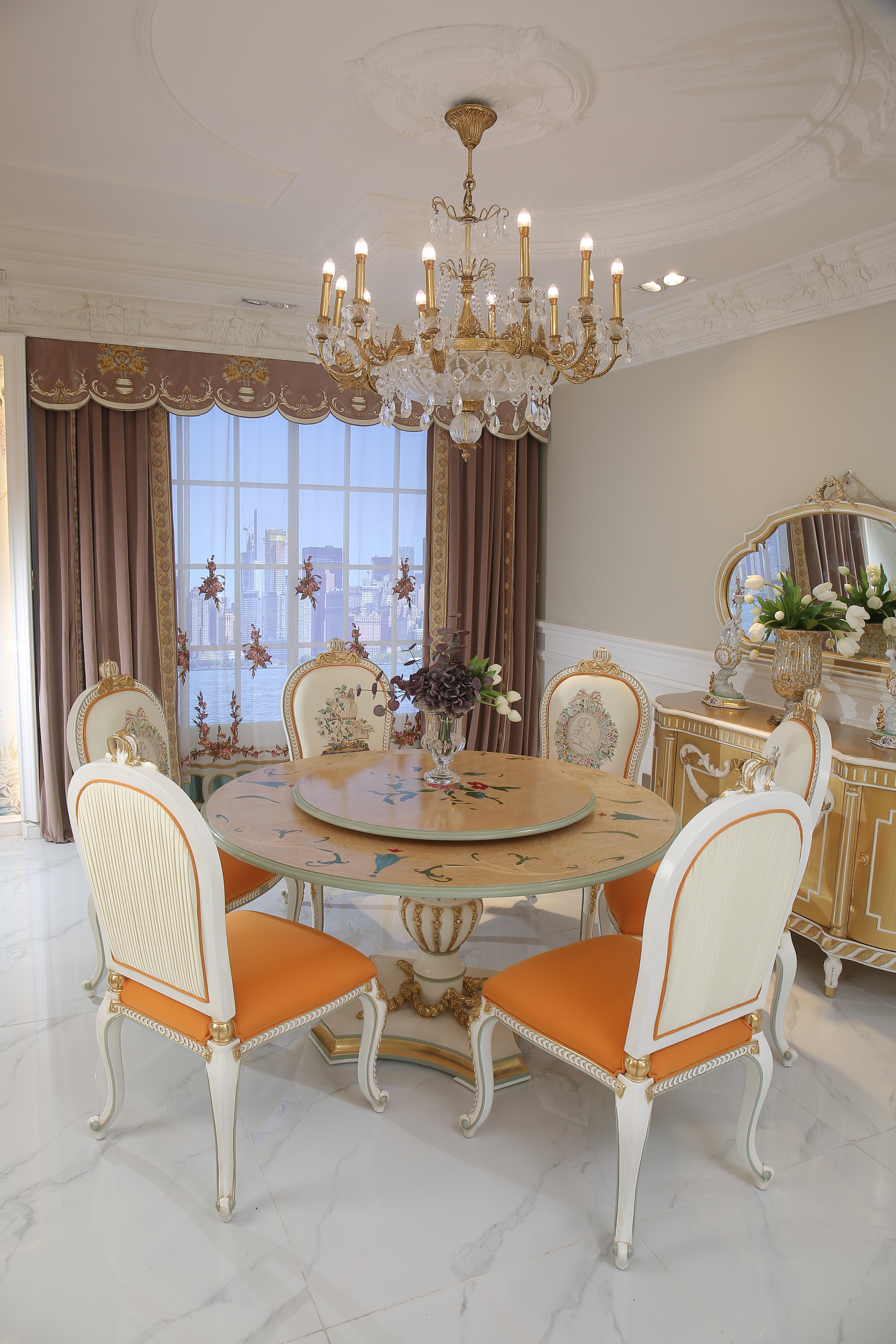 Dining Tables Dining Room: French Dining Chairs & Table Set - RITONG HOME Furnishing