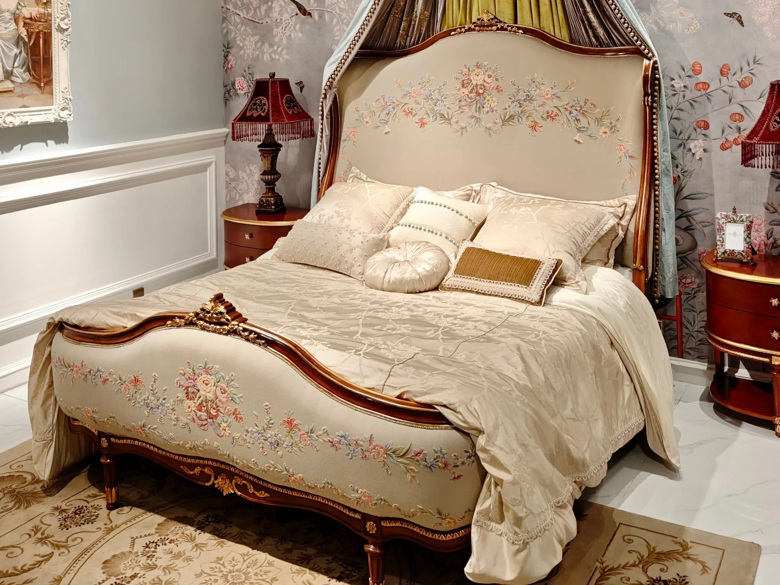 French Bed: Custom Core of Luxury French Bedroom Furniture by Ritong Furnishing - RITONG HOME Furnishing