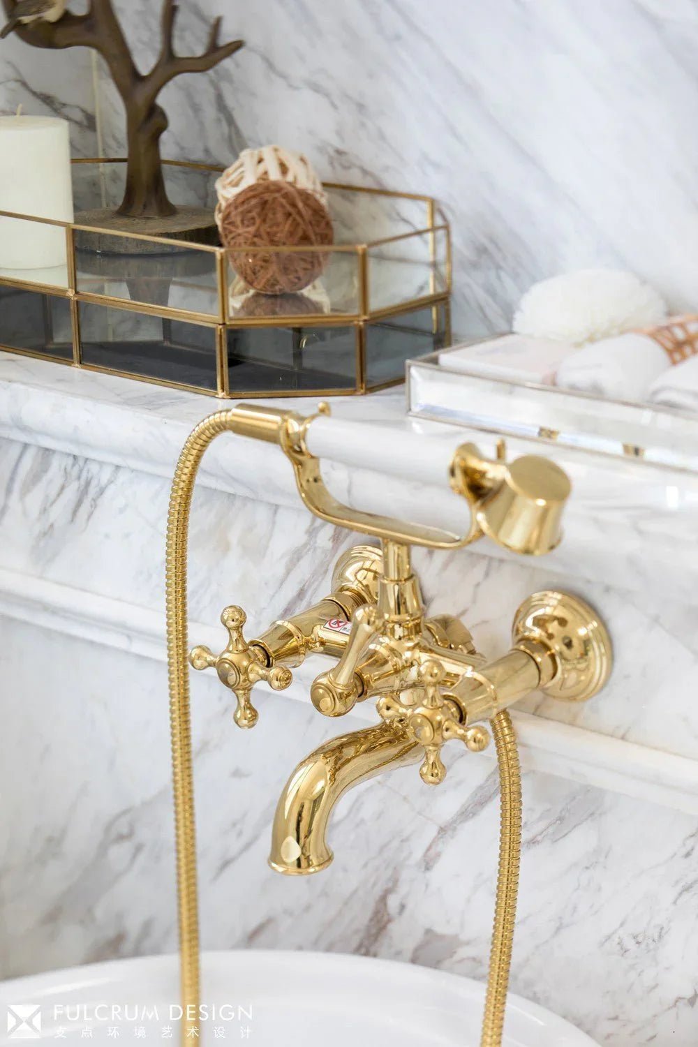 French Interior Design with Brass Chandelier & Coffee Table Ideas - RITONG HOME Furnishing