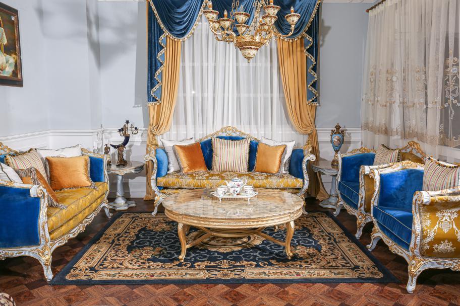 Gold Coffee Table: French Round Coffee Table & Custom Coffee Table by Ritong Furnishing - RITONG HOME Furnishing