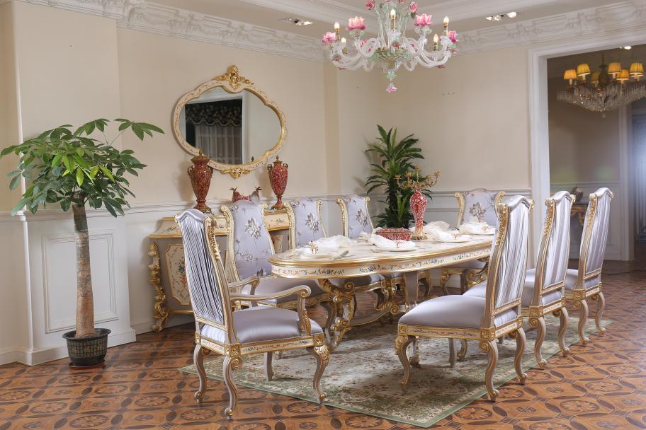 Luxury Dining Table: Coordinate with French Bed for Whole-Home French Style by Ritong Furnishing - RITONG HOME Furnishing
