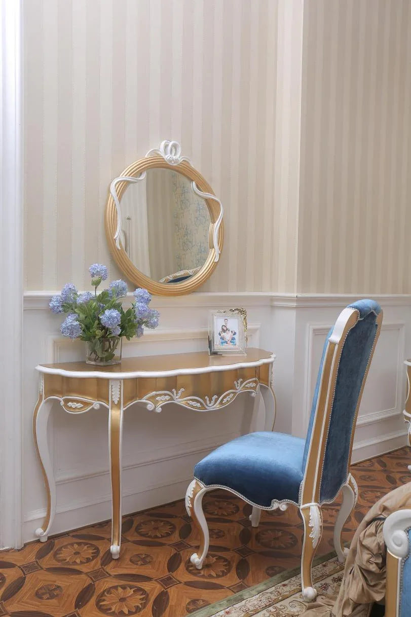 Wood Vanity: French Solid Wood Dresser for High End Bedroom Furniture by Ritong Furnishing - RITONG HOME Furnishing